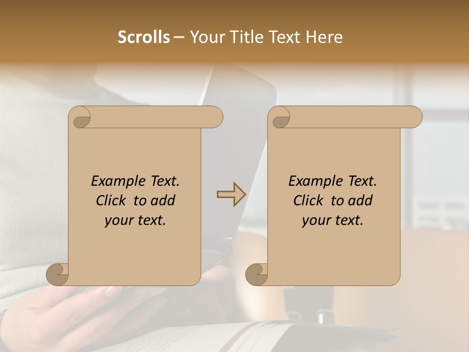 Woman Using Palmtop In Departure Lounge PowerPoint Template