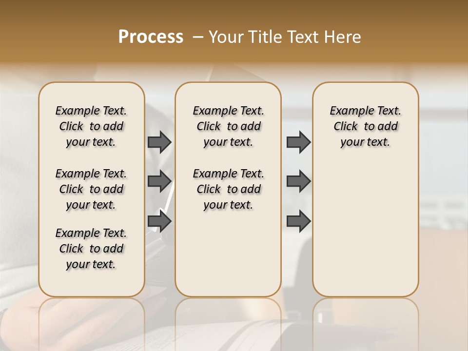 Woman Using Palmtop In Departure Lounge PowerPoint Template