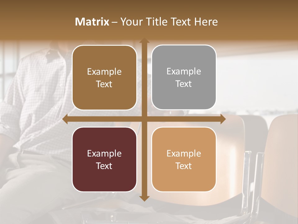 Man In Departure Lounge PowerPoint Template