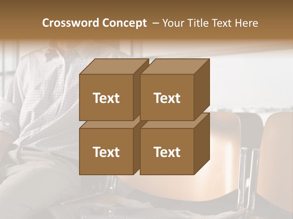 Man In Departure Lounge PowerPoint Template