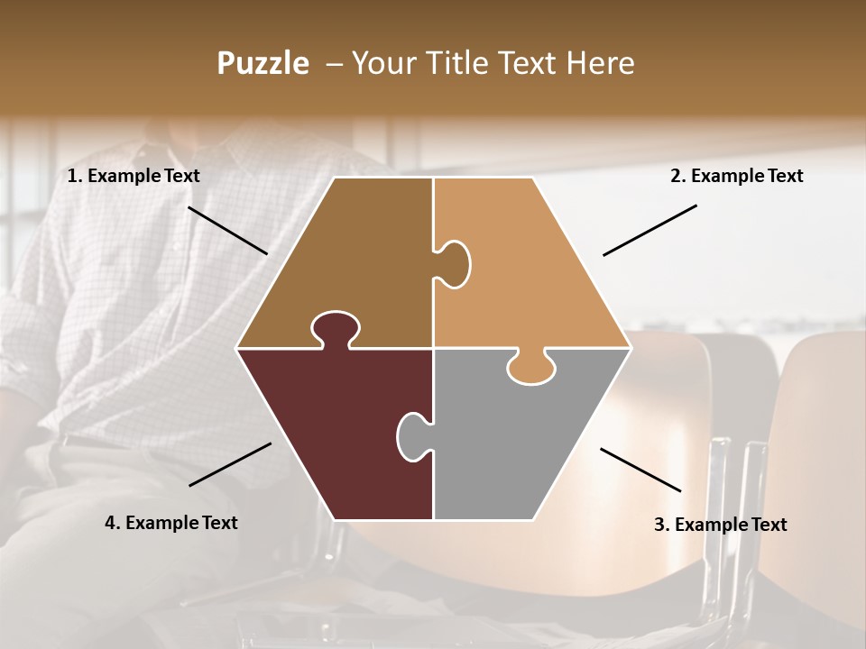 Man In Departure Lounge PowerPoint Template