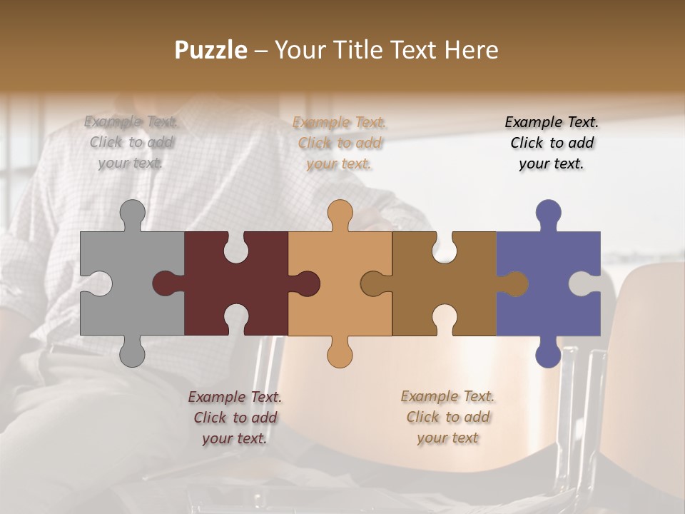 Man In Departure Lounge PowerPoint Template