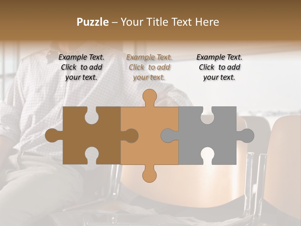 Man In Departure Lounge PowerPoint Template