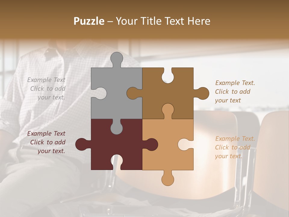 Man In Departure Lounge PowerPoint Template