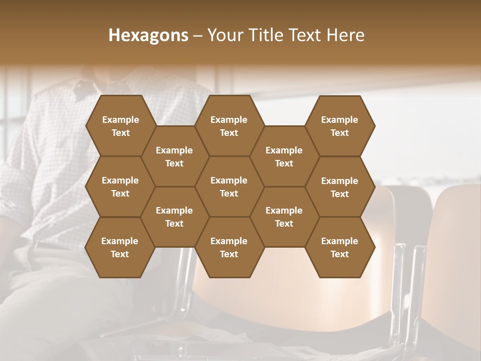 Man In Departure Lounge PowerPoint Template