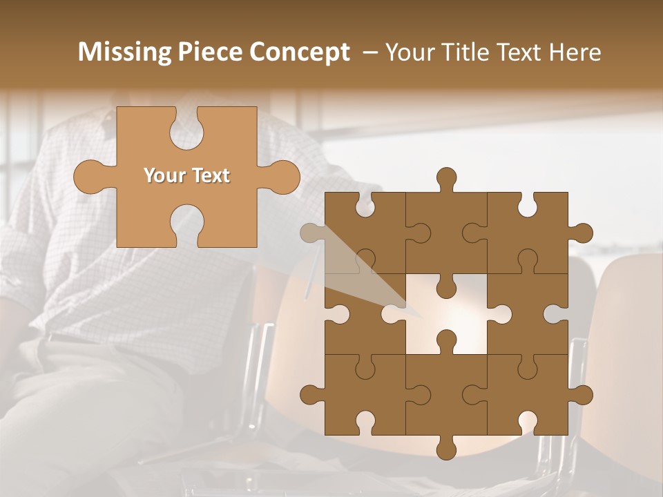 Man In Departure Lounge PowerPoint Template