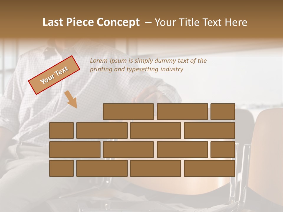 Man In Departure Lounge PowerPoint Template