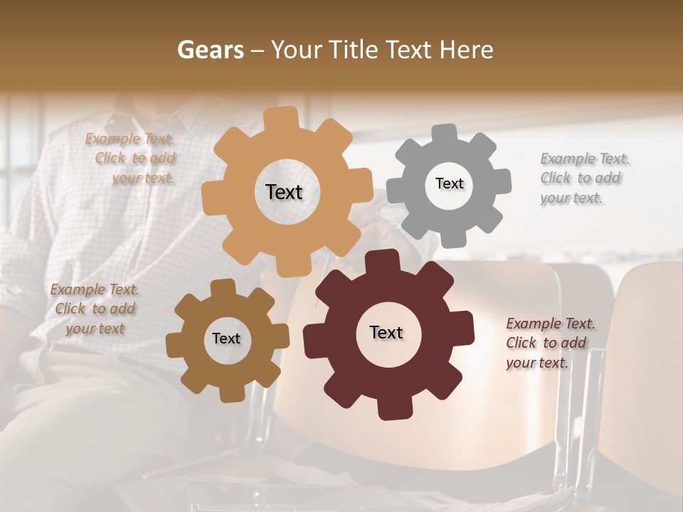 Man In Departure Lounge PowerPoint Template