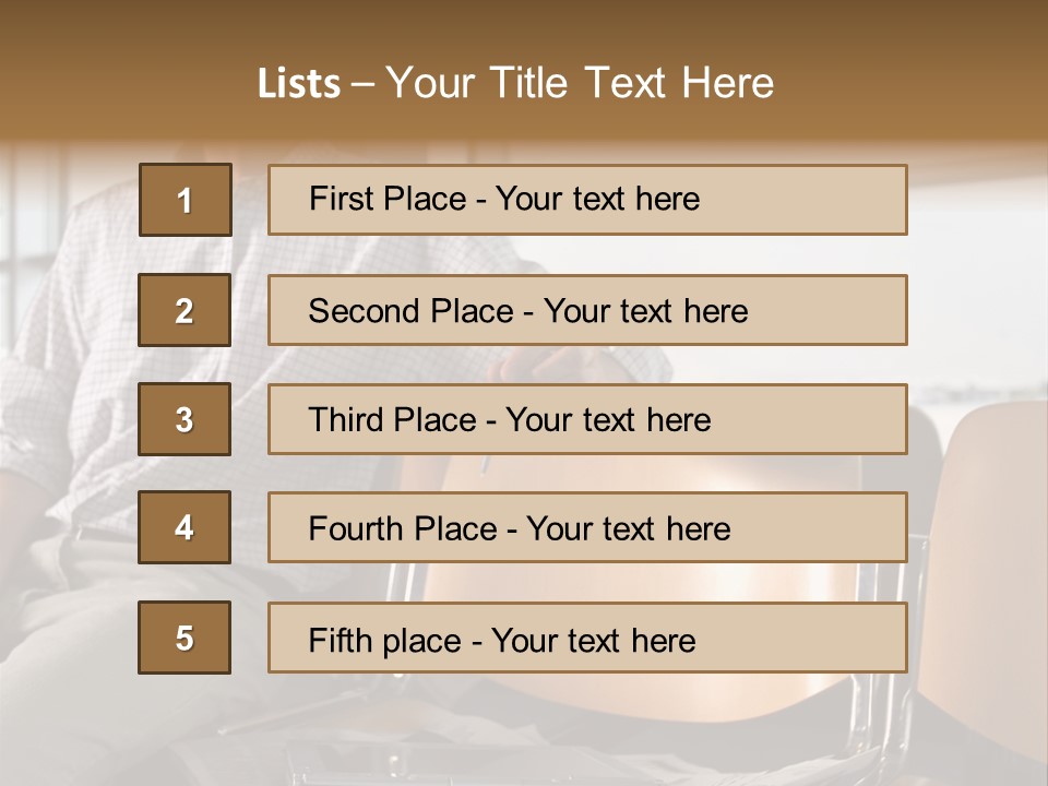 Man In Departure Lounge PowerPoint Template