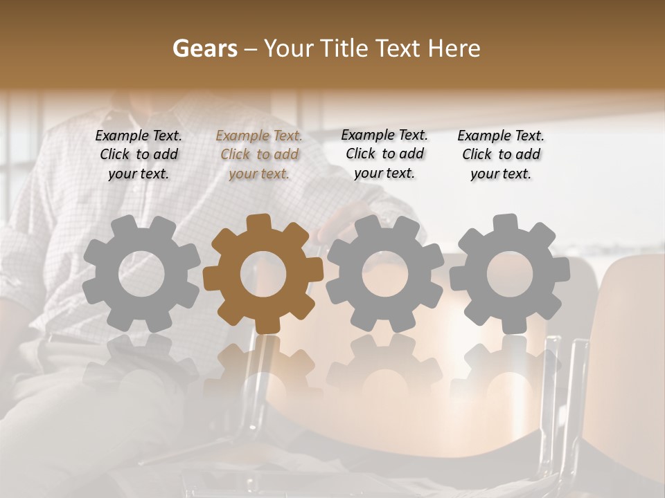 Man In Departure Lounge PowerPoint Template