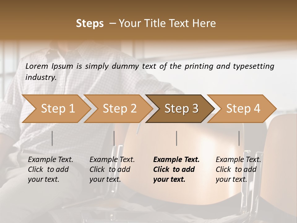 Man In Departure Lounge PowerPoint Template