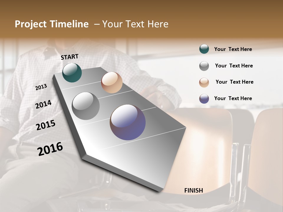 Man In Departure Lounge PowerPoint Template