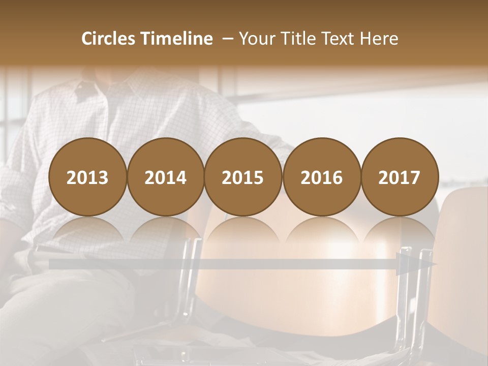 Man In Departure Lounge PowerPoint Template