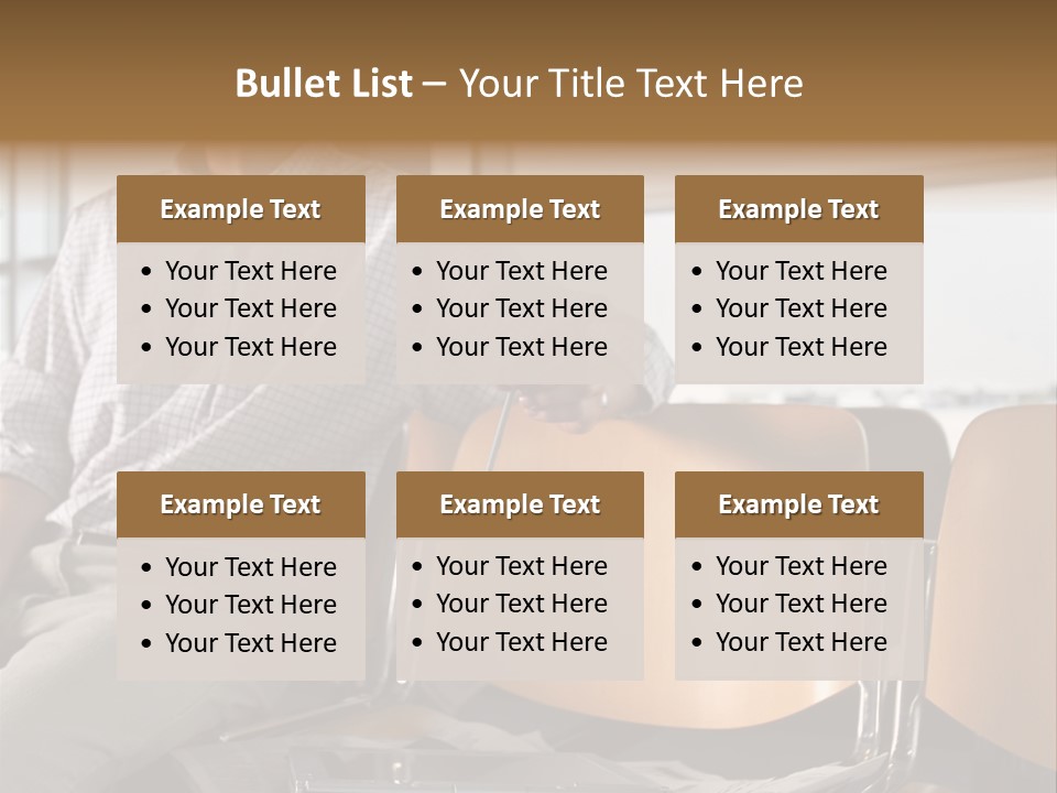 Man In Departure Lounge PowerPoint Template
