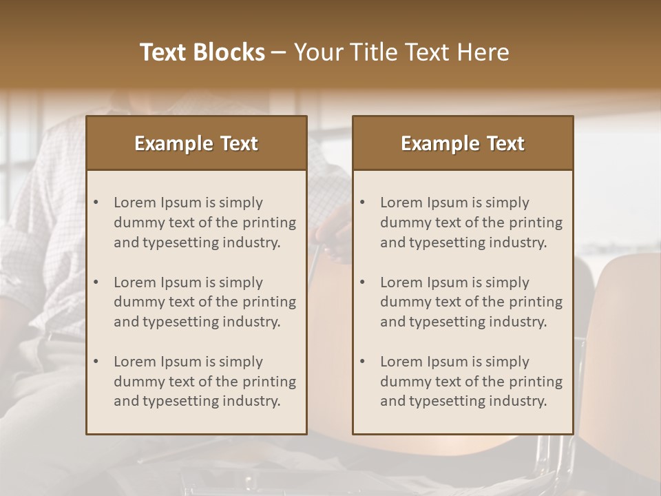 Man In Departure Lounge PowerPoint Template