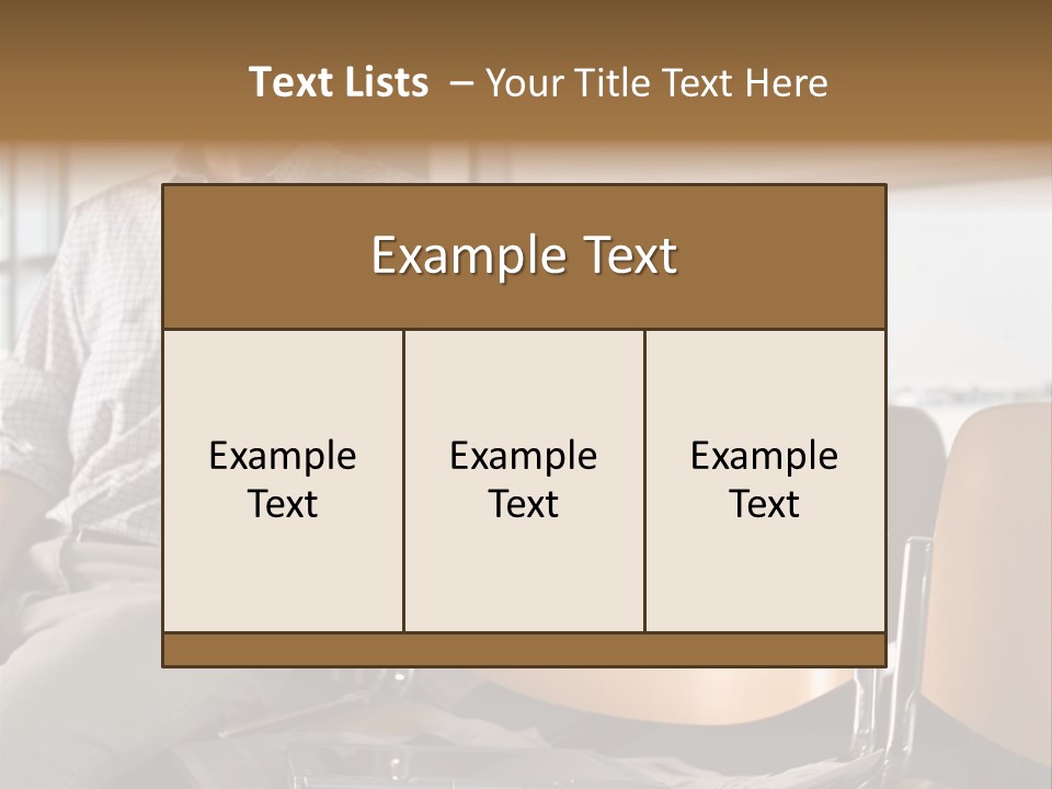 Man In Departure Lounge PowerPoint Template