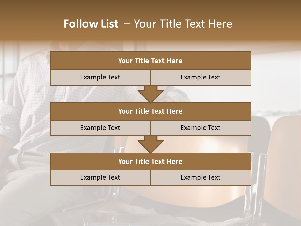 Man In Departure Lounge PowerPoint Template