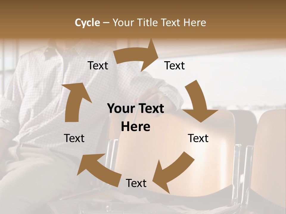 Man In Departure Lounge PowerPoint Template