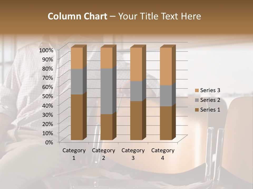 Man In Departure Lounge PowerPoint Template