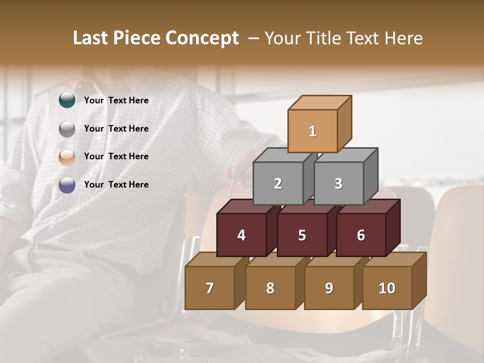 Man In Departure Lounge PowerPoint Template