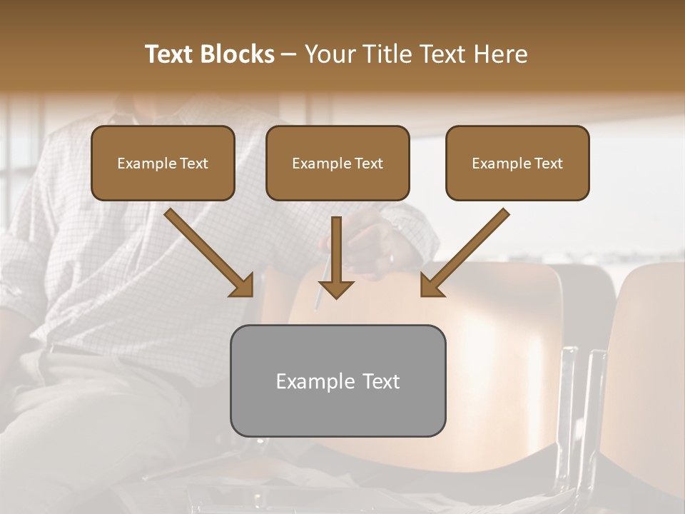 Man In Departure Lounge PowerPoint Template