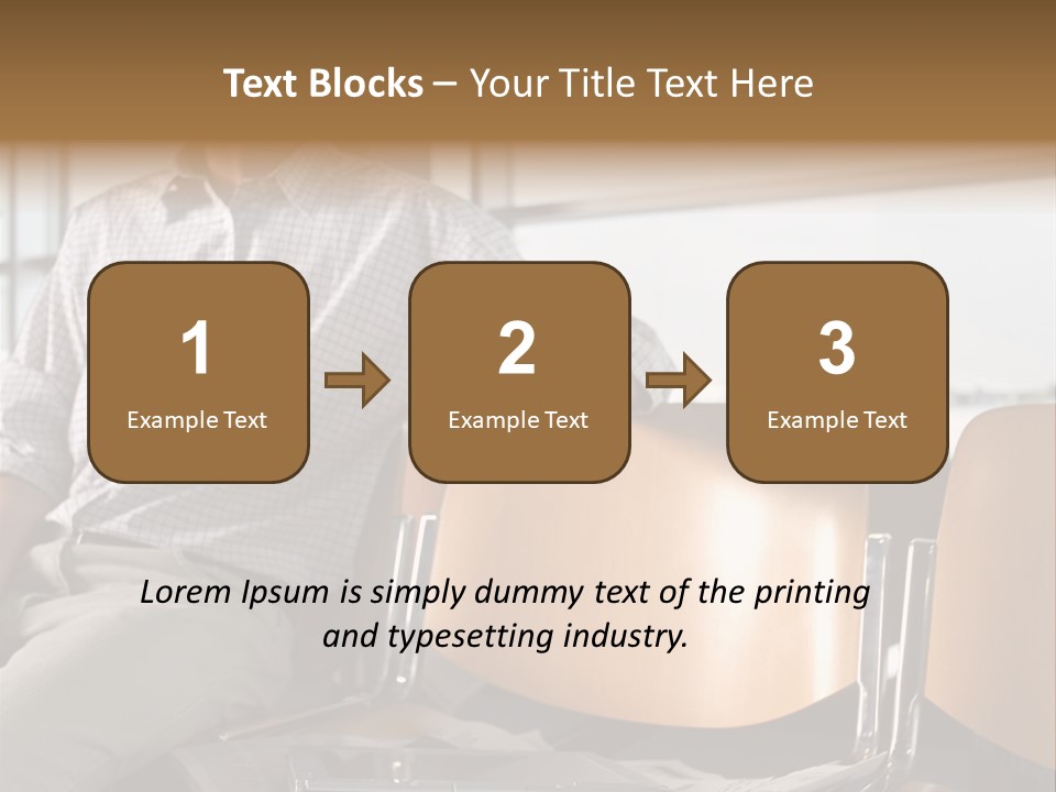 Man In Departure Lounge PowerPoint Template