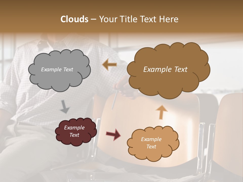 Man In Departure Lounge PowerPoint Template