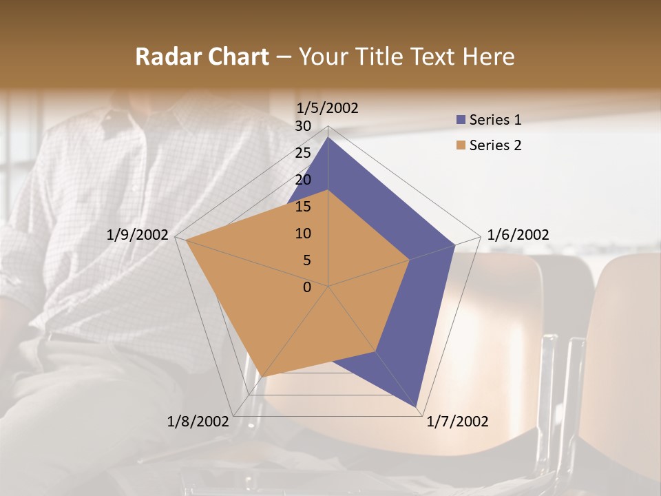 Man In Departure Lounge PowerPoint Template