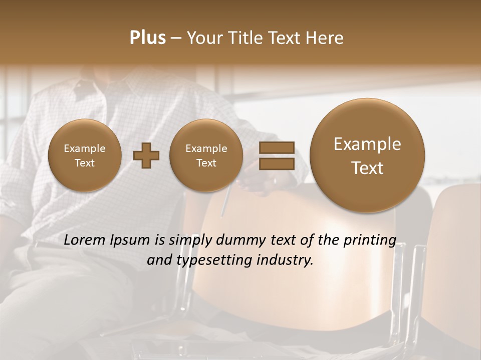 Man In Departure Lounge PowerPoint Template