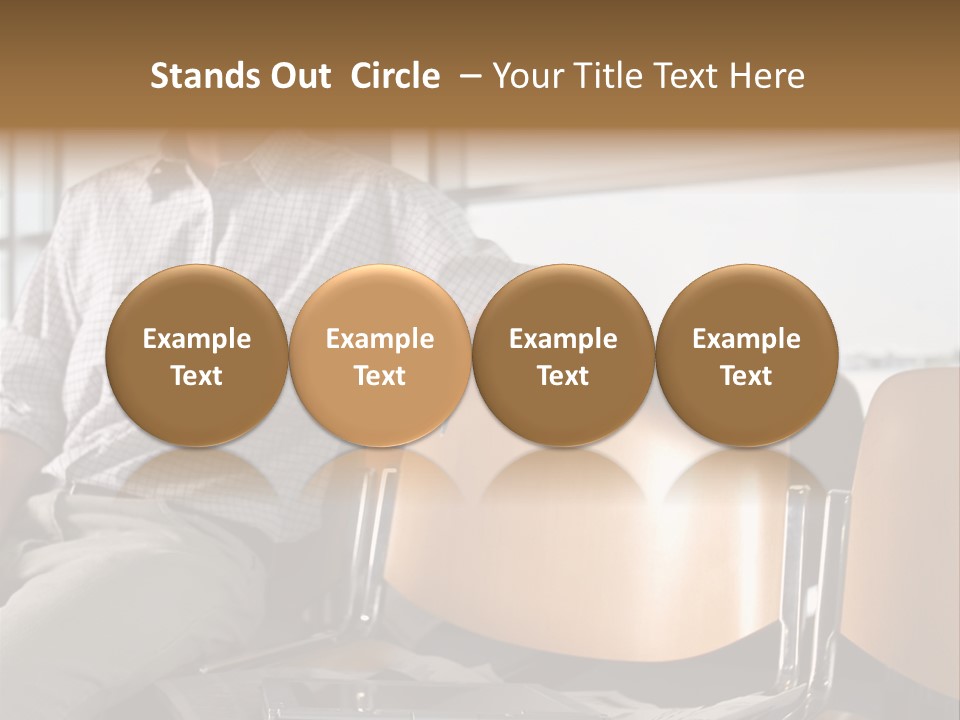 Man In Departure Lounge PowerPoint Template