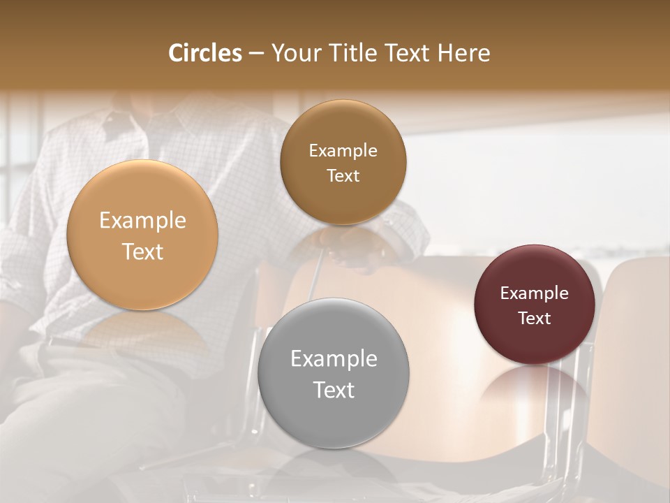 Man In Departure Lounge PowerPoint Template