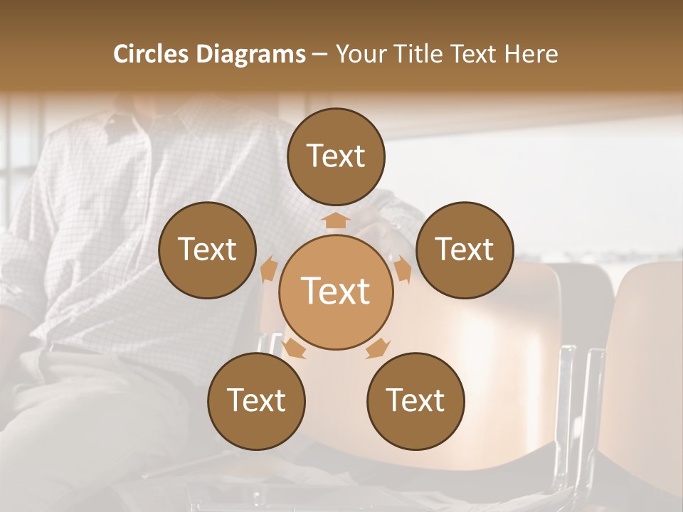 Man In Departure Lounge PowerPoint Template