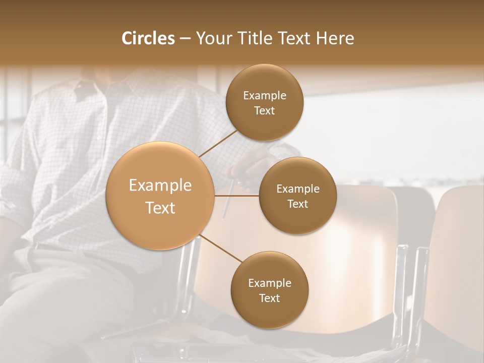 Man In Departure Lounge PowerPoint Template