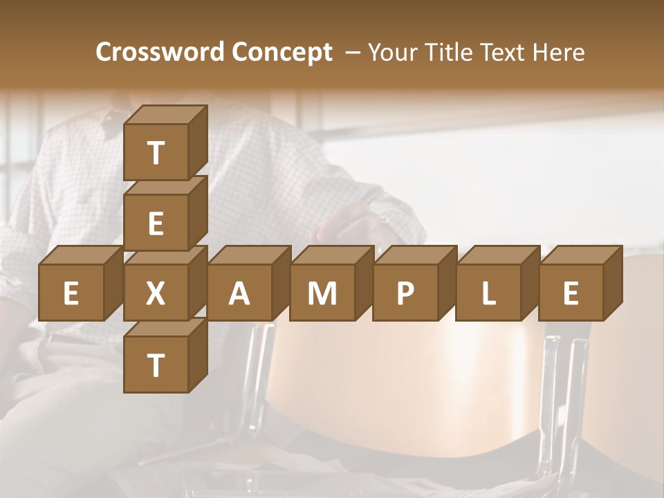 Man In Departure Lounge PowerPoint Template