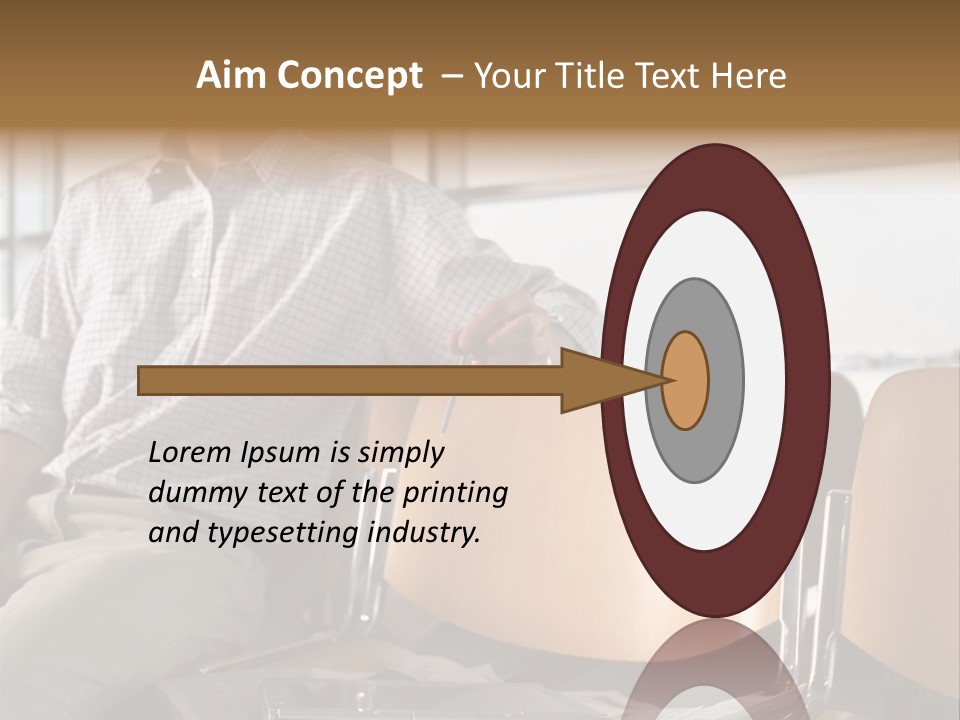 Man In Departure Lounge PowerPoint Template