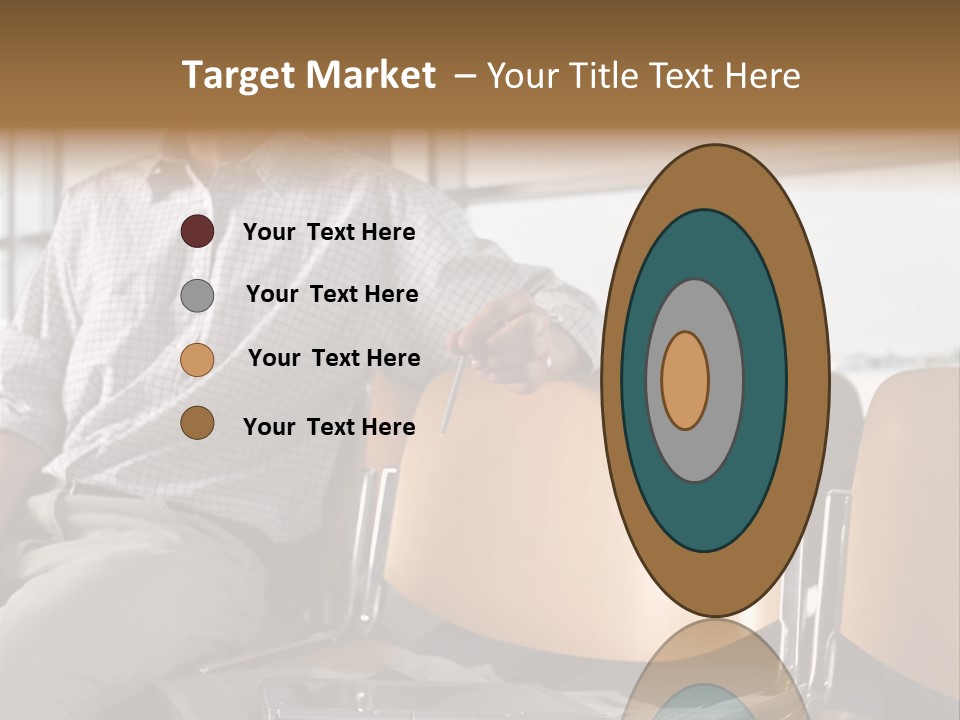 Man In Departure Lounge PowerPoint Template