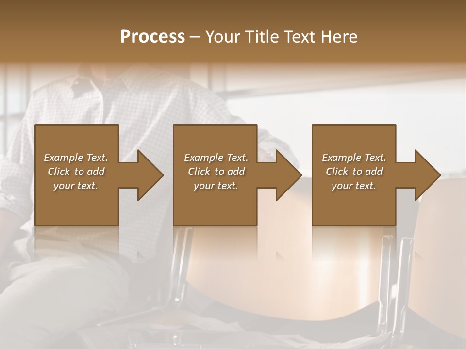 Man In Departure Lounge PowerPoint Template