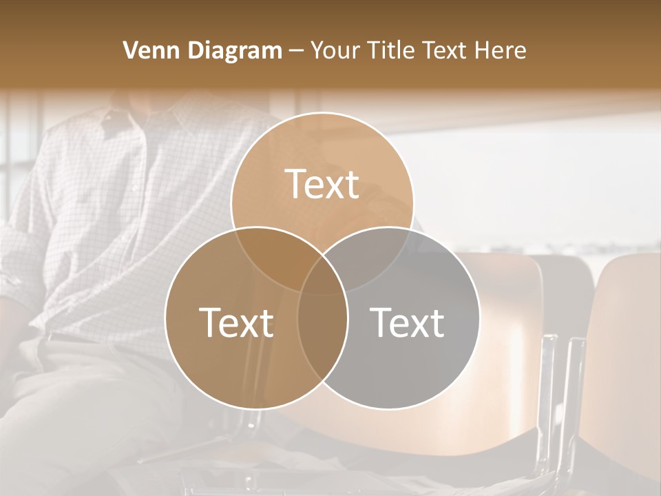 Man In Departure Lounge PowerPoint Template