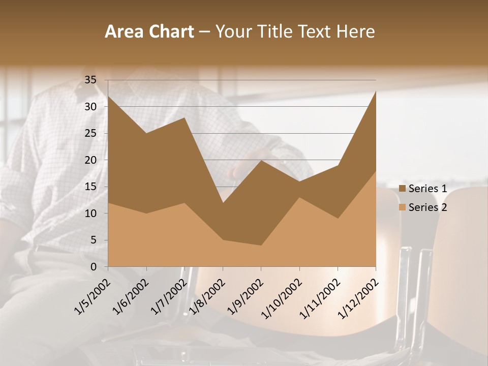 Man In Departure Lounge PowerPoint Template