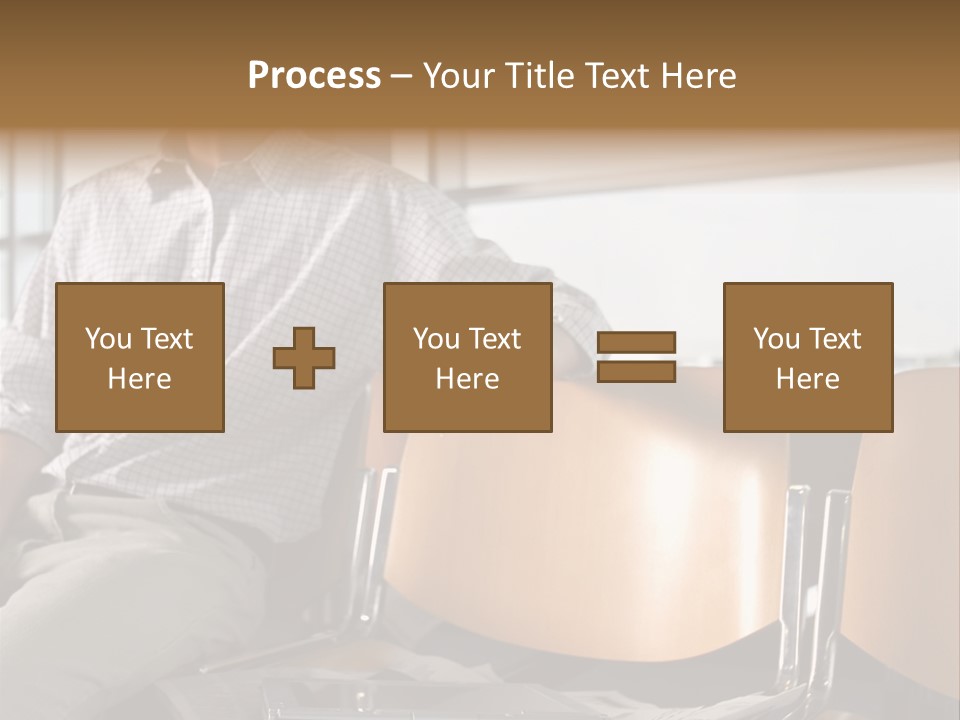 Man In Departure Lounge PowerPoint Template