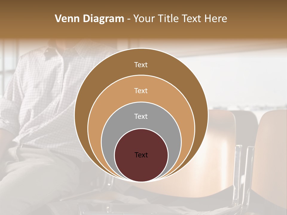Man In Departure Lounge PowerPoint Template