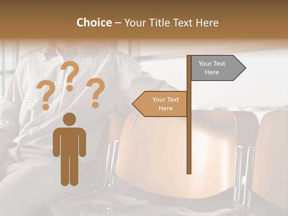 Man In Departure Lounge PowerPoint Template