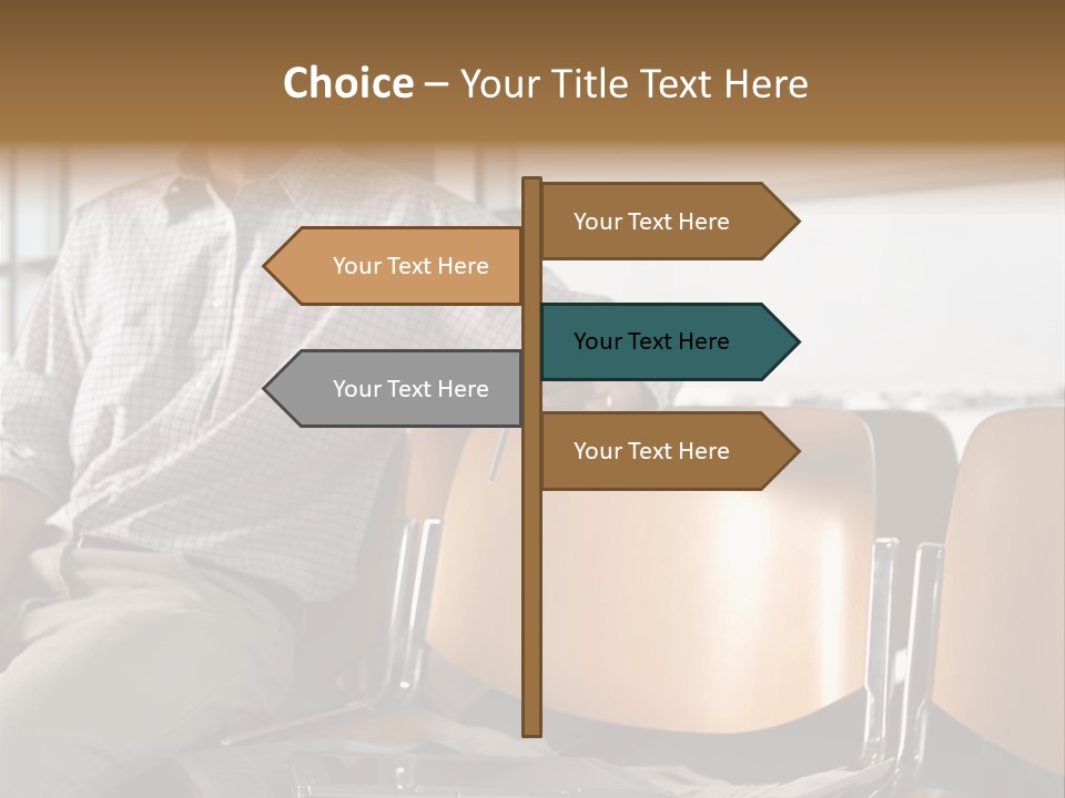 Man In Departure Lounge PowerPoint Template