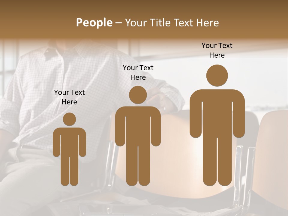 Man In Departure Lounge PowerPoint Template