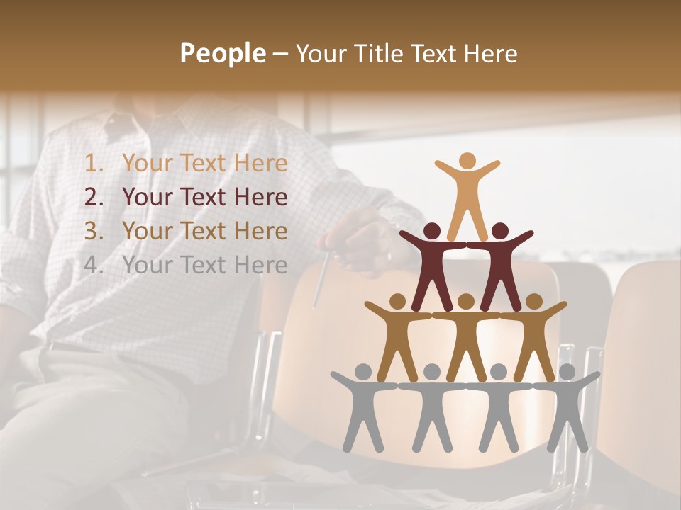 Man In Departure Lounge PowerPoint Template