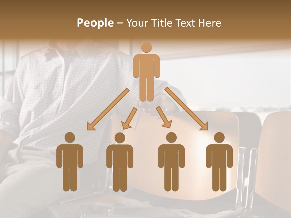 Man In Departure Lounge PowerPoint Template