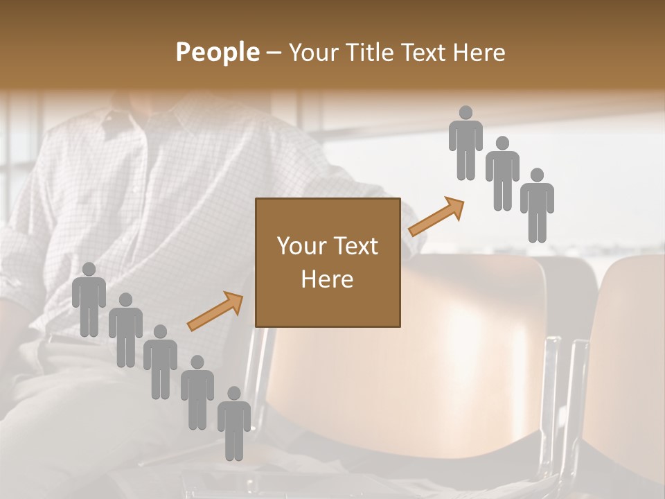 Man In Departure Lounge PowerPoint Template