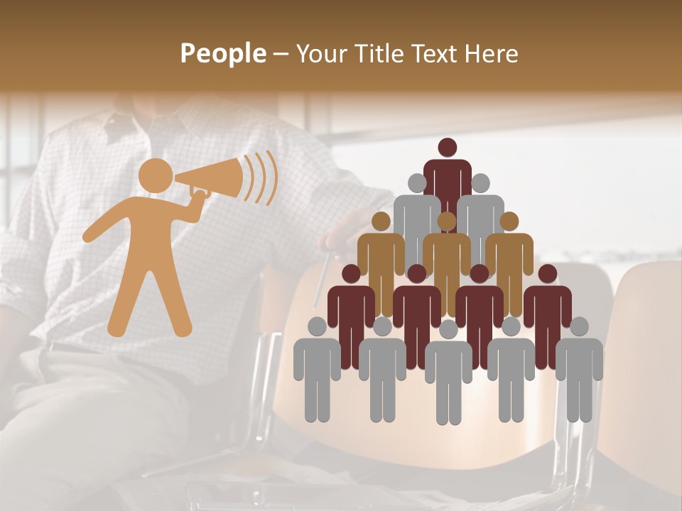 Man In Departure Lounge PowerPoint Template