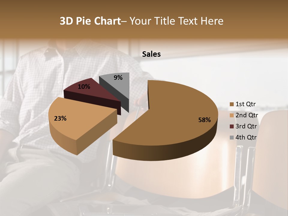 Man In Departure Lounge PowerPoint Template