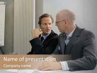 Businessmen Solve Dispute PowerPoint Template